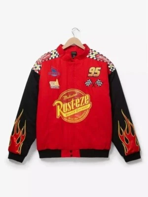 Men's Biker Disney Pixar Cars Lightning Mcqueen Racing Red Jacket for Men Gift - Image 1 of 3