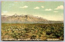 Albuquerque New Mexico~Sandia Mountains~1907 Fred Harvey Postcard