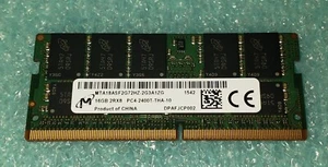 Micron 16GB 2Rx8 PC4-2400T-THA-10 MTA18ASF2G72HZ-2G3A1ZG DDR4 - Picture 1 of 2