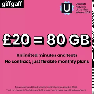 Prepaid giffgaf £20 goodybag with unltd calls texts, 5GB Roaming after UK usage - Picture 1 of 5