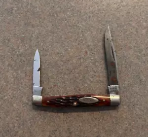 CASE USA XX Pocket Knife- 2 Blade- Brown Bone 2 3/4" handle - Picture 1 of 6