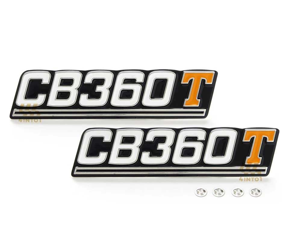 Juego de 2 insignias emblemas de cubierta lateral nuevas - Honda CB360 1975 1976 75 76 CB360T clips Foto 1 de 1
