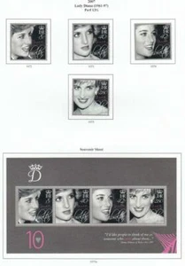 GIBRALTAR # 1072-1075,1075a VF-MH 2007 LADY DIANA & S/SHEET CV $22 - Bild 1 von 1