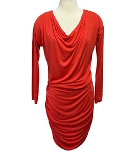 Athleta Solstice drapiertes Kleid Damen M koralle weiches Modal gerafft Reise Komfort - Bild 1 von 10