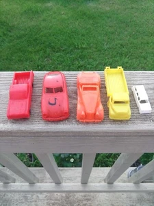 Oldtimer Konvolut 5 Plastikfahrzeuge. Verschiedene Größen & Hersteller. Gay Toys & andere - Bild 1 von 24