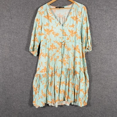 Willow Tree Dress Womens 18 Plus Blue A Line Tiered Coastal Boho Flowy Ladies Z6 - image 1 of 4