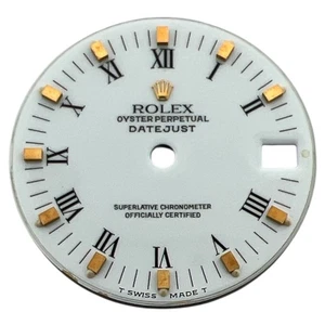 Genuine Rolex Oyster Perpetual Datejust 31mm Roman Dial White & Gold 68273 - Picture 1 of 4