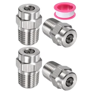 4PC Surface Cleaner Nozzles 15 Degree 1/4" NPT Stainless for Water Guns - Picture 1 of 7