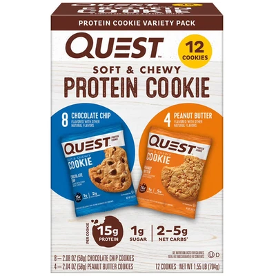 Quest Soft & Chewy 15g Protein Cookie, Variety Pack, 12 ct. - Image 1 of 4