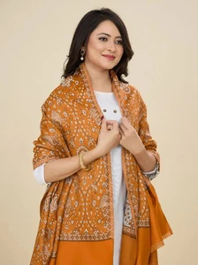 Beautiful Women's 100% Cashmere Indian Stole Wool Scarf Shawl Wrap Kani Paisley - Picture 1 of 4