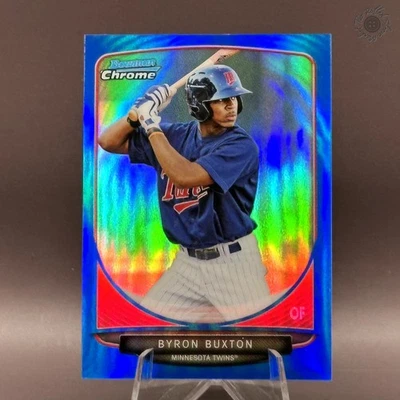 2013 Bowman Chrome Byron Buxton Blue Mini Refractor /99 1st Card #1 - Image 1 of 2