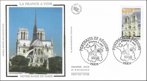 Notre-Dame Cathedral In Paris France FDC Silk Cover 2004 - Picture 1 of 1