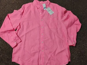 NEU Tommy Bahama Hemd Herren XL Sea Spray Breezer 100% Leinen Knockout Pink 🔥🔥 - Bild 1 von 8