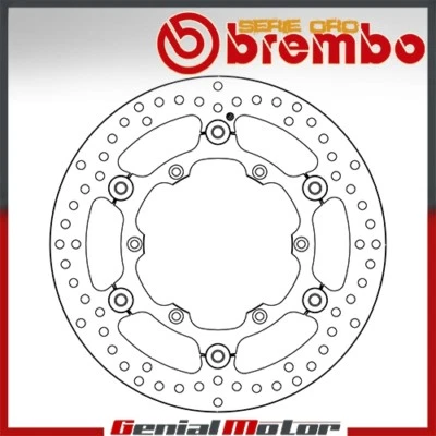 Disco de freno flotante Brembo serie Oro delantero para Yamaha Yz F 250 2016 > 2018 Foto 1 de 2
