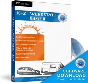 Kfz Werkstatt Master,Auto Reparatur Verwaltung,Autowerkstatt Software Programm - Picture 1 of 1