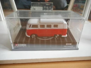 Corgi Classics VW Volkswagen Transporter T1 Camper in rot/weiß in Box - Bild 1 von 2