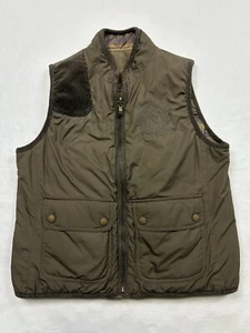 Vintage Lauren Ralph Lauren Vest Womens Medium Reversible Crest Brown - Picture 1 of 7