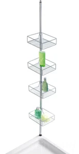 4-tier Teleskopregal Duschregal Domaso mit extra tiefen Körben Edelstahl - Bild 1 von 5