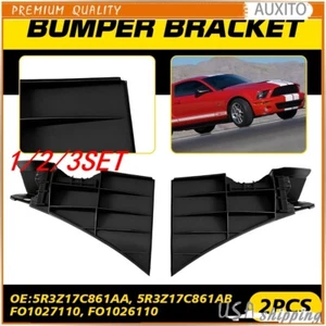 Bumper Bracket Set For 05-09 Ford Mustang Reinf Support Cover Front Steel 1/2set - Picture 1 of 19
