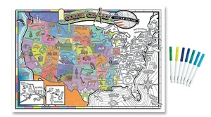MINDWARE Color Chart - UNITED STATES OF AMERICA - Coloring Map & Picture Hunt - Picture 1 of 8