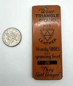 RARE Antique Tin Litho Whistle Advertising Vintage 1920's Triangle Brand Shoes - Picture 1 of 8