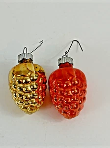 Shiny Brite Christmas Pinecones Grape Cluster Ornaments with cap with hangers - Picture 1 of 13