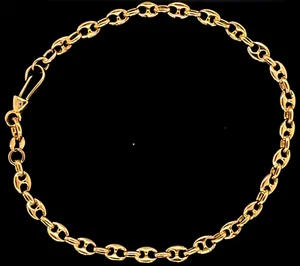 AUTH BVLGARI BRACELET MARINER BRACELET K18YG YELLOW GOLD 8 Inch 10.4 Grams - Picture 1 of 9