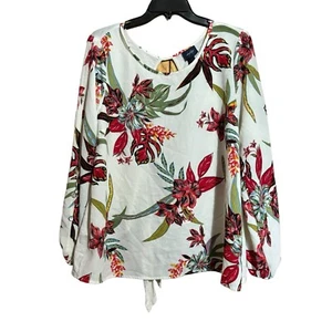 Daytrip Buckle Top Extra Large XL Multicolor Tropical Floral Print Open Back - Picture 1 of 7