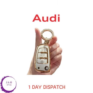 AUTOSCHLÜSSELABDECKUNG FOB HÜLLE SCHLÜSSELRING FÜR AUDI A1 A3 A6 Q2 Q3 Q7 TT TTS R8 S6 RS3 RS6 - Bild 1 von 8