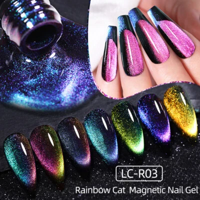 Glitter Cat Eye Gel Nagellack Laser Dekoration Soak Off Uv Gel Lack ^ х - Bild 1 von 4