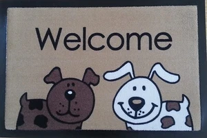 Fußmatte B-WARE Hunde-Duo  Home  Fußabtreter  40 x 60 cm - Bild 1 von 3