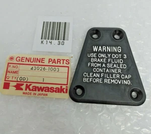 Kawasaki KH400 S3 H1 H2 KZ400 KZ650 KZ750 KZ900 KZ1000 Master Cylinder Cap NOS - Picture 1 of 3