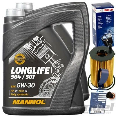 FILTRO DE ACEITE BOSCH F026407122+MANNOL 5W30 AUDI Q5 Q7 VW TOUAREG PORSCHE CAYENNE