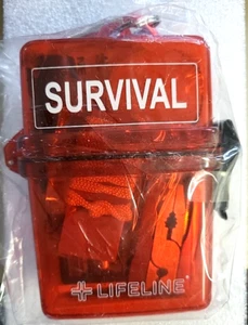 Rettungsleine wetterfestes Erste-Hilfe-Kit Camping-Survival-Wandern ROT - NEU - Bild 1 von 2