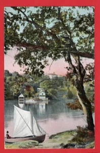 DEVON. RIVER DART SHARPHAM FERRY + SAILING BOAT - Picture 1 of 1