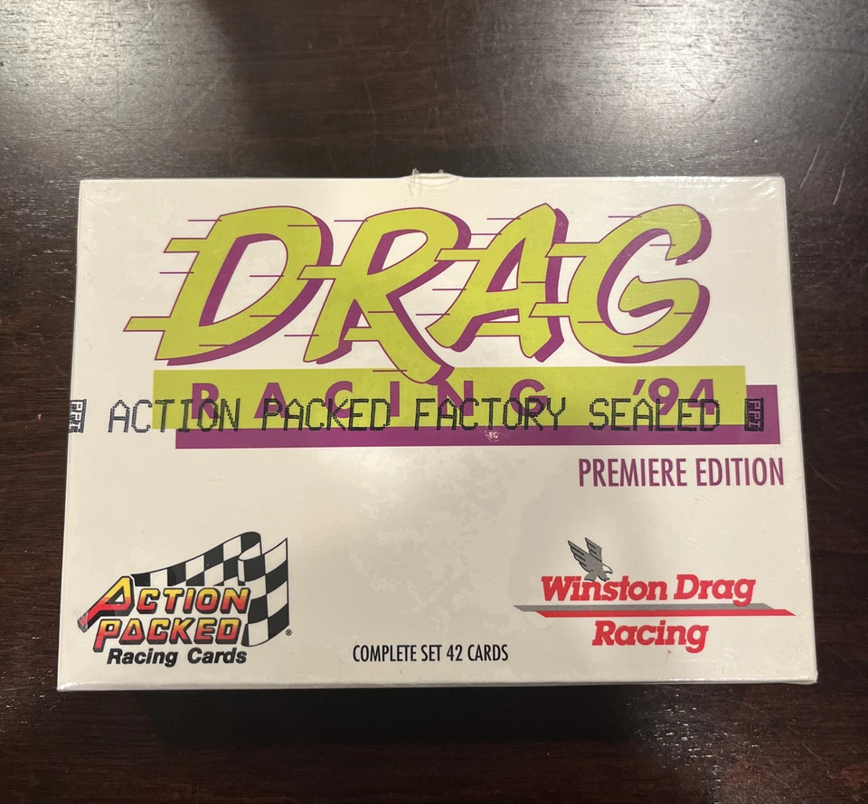 1994 Action Packed Drag Racing Premiere Edition Complete Set 42 Cards. SEALED. - Image 1 of 2