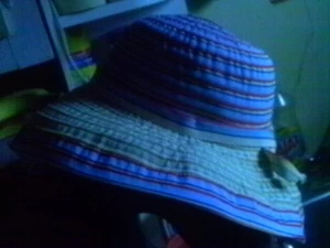 HAT ATTACK MULTI COLOR WIDE BRIM HAT RAINBOW - Picture 1 of 5