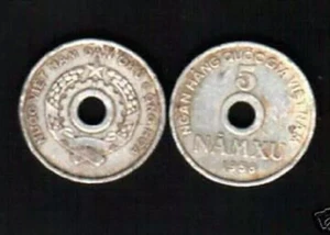 Vietnam 5 XU KM-7 1958 x 1 Ornamental Govt RARE VIETNAMESE World Currency COIN - Picture 1 of 6