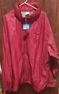NEW Columbia Mens Windbreaker Jacket ~ Maroon ~ NWT ~ Size 3XT - Picture 1 of 5