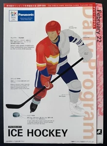 1998 Nagano Olympics Men’s Ice Hockey Gold Medal Game Program Czech Russia - Picture 1 of 4