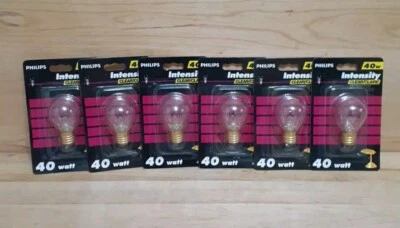 6 CT: PHILIPS 40 Watt HI-INTENSITY CLEAR LIGHT BULB  INTERMEDIATE BASE many uses - Image 1 of 2