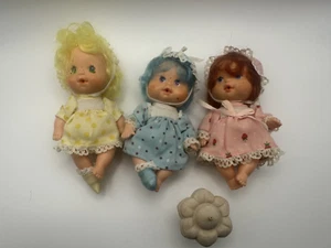 Vintage Kenner Strawberry Shortcake Berry Babys 3 Stück mit Flasche - Bild 1 von 8