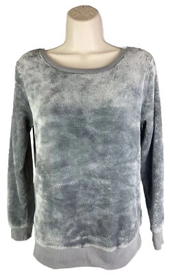 Faded Glory Women’s Size Small 4-6 Gray Plush Fleece Sweatshirt - Image 1 of 4