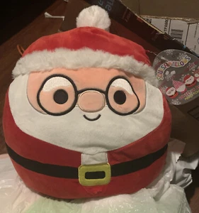Squishmallow 2020 Christmas Nick Santa with Glasses 12" Plush NWT - Picture 1 of 3