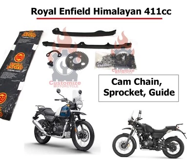 Royal Enfield "Himalayan 411cc" cadena de leva "piñón" y kit guía - Imagen 1 de 4