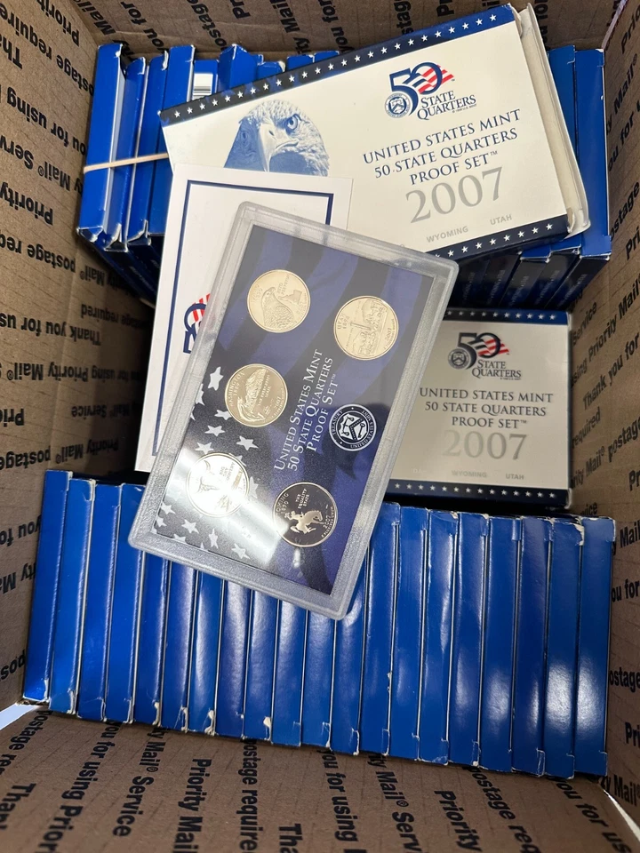 HUGE LOT 50 Sets of 2007-S U.S. Proof Statehood Quarter Sets - Image 1 of 1