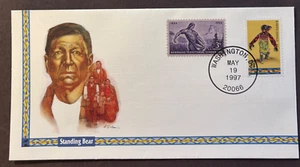 Portraits of the American Indian: Standing Bear Fleetwood cachet - Picture 1 of 2