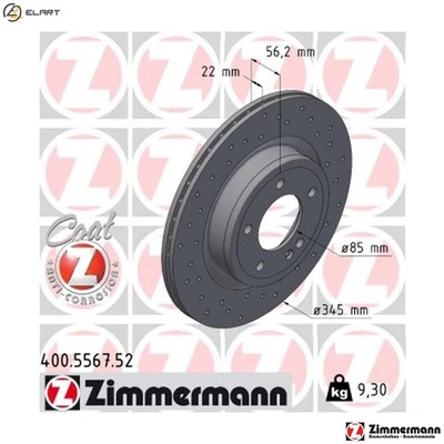 2x BRAKE DISC 400.5567.52 FOR MERCEDES-BENZ OM 656.929 2.9L 6cyl G-CLASS 4.0L - Image 1 of 4