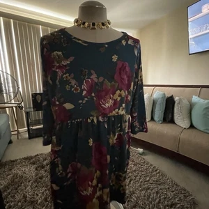 Sew in Love Women's Blue Floral Babydoll Whimsical Fairy 3/4 Sleeve Top XL Work - Picture 1 of 14