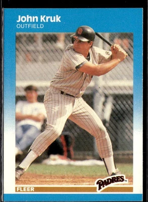 1987 Fleer #420 John Kruk Rookie San Diego Padres - Image 1 of 2